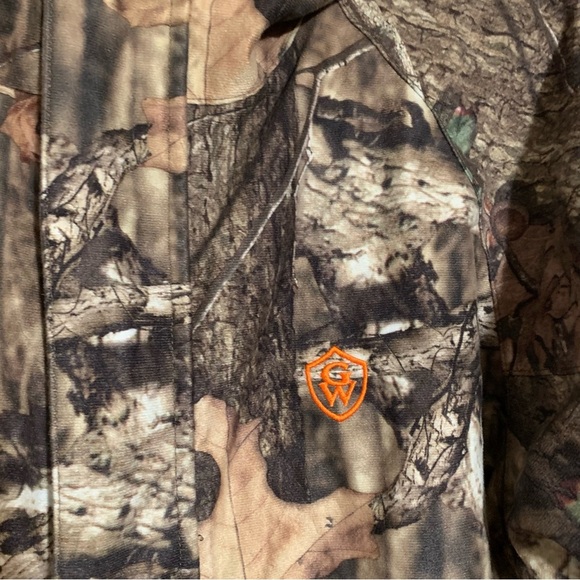 Game Winner Jacket Youth Large Brown Camo Woodland Hooded Full Zip Hunting - Picture 4 of 11